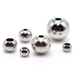 Bracelets 40pcs Stainless Steel Spacer Beads Ball 3 4 5 6 8 10 12 Mm Round Loose Beads Bracelet Necklace Jewellery Making Diy Accessories