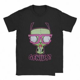 Men'S Casual Shirts Men Womens Kawaii Invader Zim T 100% Cott Clothes Novelty Short Sleeve Round Collar Tee Shirt Unique T-Shirts I6F Dh0Eu