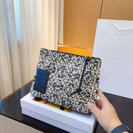 10A Fashion Designer Jacquard Anagram Lady Handbag Pouch Women Cloth Canvas Cow Leather Patchwork Cubi And Bags Mkeqw