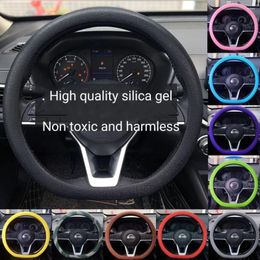 Steering Wheel Covers Universal Silicone Automobile Multi Color Car Glove Cover Texture Styling