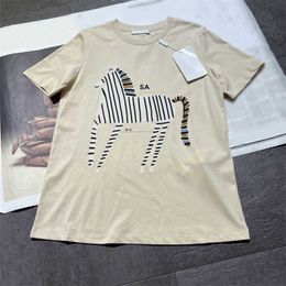 Summer Shirts Designer Shirt Fashion Tshirt Women TShirts Crew Neck Short Sleeve Animal Print T-Shirt Cotton Breathable Clothes Woman Casual Tops Street T Shirt