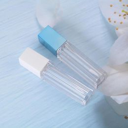 Storage Bottles 5.5ml Square Empty Lip Gloss Tube Clear Plastic Refillable Bottle Reusable Sample Container For Lipstick Cosmetic