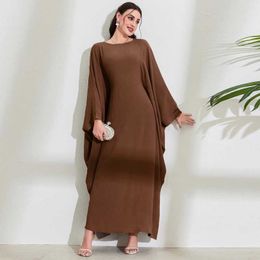 Runway Dresses måttligt överdriven Abaya Saudi Trkiye muslimsk klänning Bönklänning Afrikansk klänning Ka Robe Kvinnlig muslimsk klänning Y240426