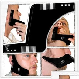 Hair Accessories 1Pc Men Beard Styling Template Stencil Comb For Lightweight And Flexible Fits All-In-One Tool Sha Drop Delivery Produ Otlrw