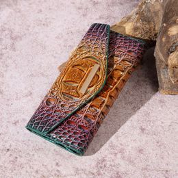 Minimalist New Multi Colour Womens Wallet Handbag Crocodile Pattern Brahmin Wallet