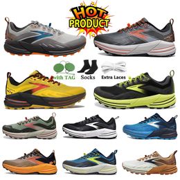 Outdoors running shoes high quality Cascadia 16 mens designer shoes brooks Hyperion Tempo Triple black white grey yellow Orange Mesh Trainers Sports dhgate 36-45