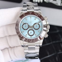 Mens Watch Designer Watch Watchmen Automatic Mechanical Movement Watch 40mm Luminous Chronograph Sapphire Crystal Ceramic Bezel Stainless Steel Strip Montre