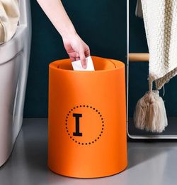 Waste Bins Luxury Organizer Trash Can Bedroom Recycle Room Transfer Dustbin Covered Dump Cubo Basura Fashion Cleaning Products Hig6676696