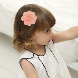 Orchid Hair Clip For kids baby Artificial Flower Hairpins Cute Wedding Party Side Clip Hair Accessories Gifts