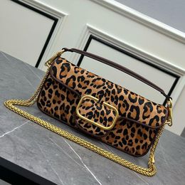 Fashion Handle Bags Wallets Flap Bag 27cm Detachable Leopard Chain Inside Small Letters Magnetic Women Button Crossbody Shoulder Design Gvjc