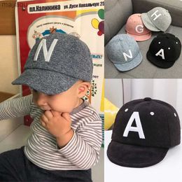 Czapki czapki lato wiosna letnie czapki dziecięce litery maluch ma niemowlęce baseball czapki bawełny regulowane słoneczne czapki czapki dziecięce czapki hatsl240429