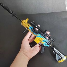 Gun Toys 2023 New Miniature M416 Sniper Rifle Detachable Jedi Survival Submachine Gun Model Alloy Pistol Toy Gun Boys Birthday Gifts T240428