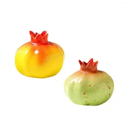 Vases Ceramic Flower Vase Spring Festival Pomegranate Shaped Hydroponic Plant Pot Bud For Desktop Party Holiday Home Office