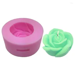 Bakeware Tools Rose Soap Mold 3D Flower Silicone Molds Candle For Handmade Bath Lotion Bar Chocolate Crayon Wax