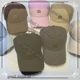 Mui Bag Cap New Designer MU Big Head High-quality Cap Candy Colour Letter Label Casual Baseball Cap Couple Shade Fashion Hat 981
