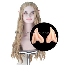 Party Decoration 1Pair Mysterious Angel Elf Ears Fairy Cosplay Accessories Halloween Christmas Cute Little Pixie Masquerade False Ear Dhohp