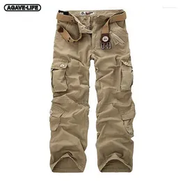 Men's Pants Military Straight Trousers Cargo Casual Cotton Men Camouflage Multi-Pocket Combat Joggers Hip Hop