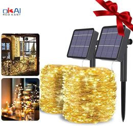 Decorations Solar String Lights Garden Lights Waterproof Outdoor Garden Decoration Wedding Decoration Outdoor Lighting Copper Wire Lights