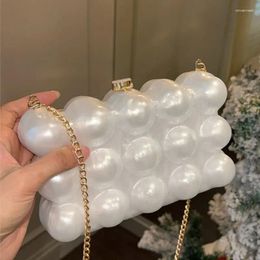 Drawstring Women Acrylic Bubble Evening Bag Clutch Purse For Wedding Party Luxury Box Purses Designer Handbags High Quality