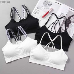 Women's Tanks Camis Sexy Fitness Yoga Bra Womens Underwear Sports Bra Womens Cushion Street Top Tank Top Yoga Push Up BraL240429