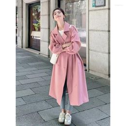 Women's Trench Coats 2024 Foreign Trade Counters Good Quality Windbreaker Spring And Autumn High-grade Casual Loose Thick Long Coat Coat.