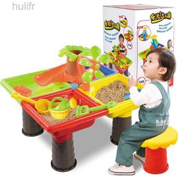 Sand Play Water Fun 1 Set Children Beach Table Sand Play Toys Set Baby Water Sand Dredging Tools Colour Random d240429