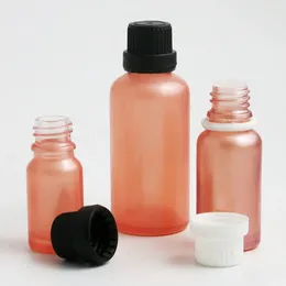 Storage Bottles 2/3oz Empty Paint Pink Essential Oil Bottle Containers Packaging With Tamper Evident Cap 200pcs