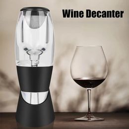 Professional Wine Decanter Pourer With Filter and Base Quick Sobering Red Whisky Aerator Dispenser For Bar Party Kitchen 240420