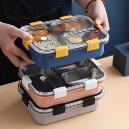 Bento Boxes MeyJig Portable Lunch Box 304 Stainless Steel Liner with Tableware Camping Picnic Food Container Bento Box