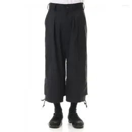 Men's Pants 2024 Hair Stylist Fashion Double-layer And Multi-layer Splicing Wide Leg Skirt Plus Size Costumes