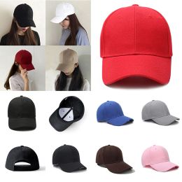 Men's Caps Women Plain Curved Women's Cap Sun Visor Baseball Cap Male Hat Solid Color Fashion Adjustable Cap Female Snapback New