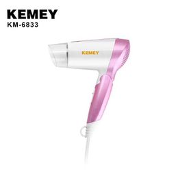 Hair Dryers 1600W professional hair dryer KMEY KM-6833 powerful barber salon styling tool 2-speed adjustment portable Q240429