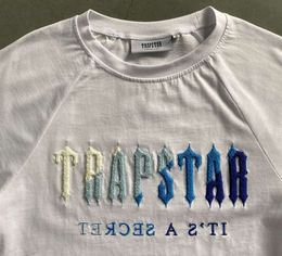 Mens T-Shirts Summer TShirt Trapstar Short Suit 2.0 Chenille Decoded Rock Candy Flavor Ladies Embroidered Bottom Tracksuit t shirt56