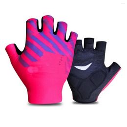 Cycling Gloves NIPPO PINK TEAM One Pair Sports Half Finger MTB Road Mountain Bike Bicycle Gel