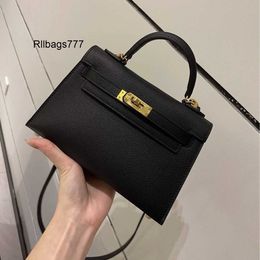 Totes Handbag KY L 2024 second-generation bag fashionable and trendy one shoulder diagonal cross carrying leather womens bag palm pattern cowhide small square bag