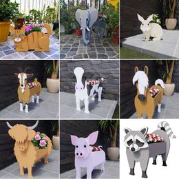 Planters Pots Garden pots cat shaped plants cows sheep rabbits bears garden decorations DIY Q240429