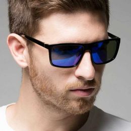 Sunglasses Luxury Brand Men Designer Fishing Shades Driving Classic Square Sun Protective Glasses Male 2019 Oculos Masculino H240429
