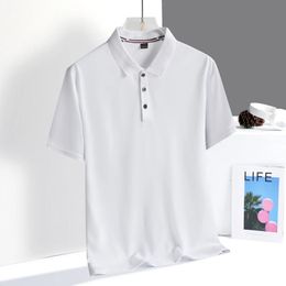 Basic Solid Colour Polo-Neck T-shirts Mens Clothing Short Sleeve Summer Business Daily Loose Straight Fashion Button Polo Shirts 240428