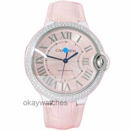 Unisex Dials Automatic Working Watches Carter Womens Watch Blue Balloon Powder Pan with Diamonds Behind 36 Diameters Mechanical1