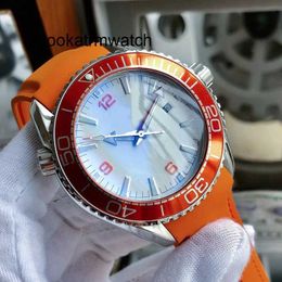 Automatic Watch RLX Orange Strap Luxury Watch Mens Watches Ocean Style 42mm Master 8900 Automatic Sapphire Glass Classic Model Folding