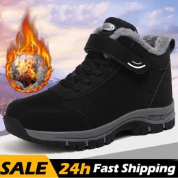 Boots Snow Boots Men's Women Slip On Winter Shoes For Men Waterproof Ankle Boots Winter Boots Male Snow Botines Hiking Boots Femininas