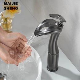 Bathroom Sink Faucets Brass Core Modern Faucet Waterfall Basin And Cold Water Mixer Wash Tap For