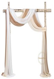 Wedding Arch Drapping Fabric 29quot x 65 Yards Sheer Chiffon Backdrop Curtain Drapery Ceremony Reception Swag 2202108803013