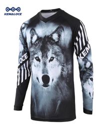 Moto Race Mountain Bike Motocross Jersey Black Wolf BMX DH Shirt Clothes Long Sleeve Breathable Quick Dry Downhill MTB Jersey 20101432622