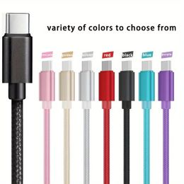 Fast Charging 1M 2M 3M Fabric braided Type c Cables Colorful C to C PD USB C Cable For Samsung Galaxy S20 S23 S24 Utral Note 20 Htc Lg Phone 15 15pro 15plus