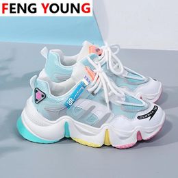 Fitness Shoes 2024 Luxury Designers Old Dad Women Chunky Sneakers Platform Woman Mesh Sports Basket Female Casual Vulcanised