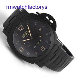 Exciting Wrist Watch Panerai Luminor Series Swiss Watch Mens Mechanical Famous Luxury Watch PAM00438 Black Ceramic 44mm