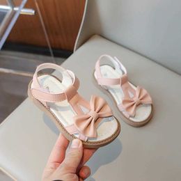 Sandals Summer Sandals Bow Children Shoes Girls Sandals Baby Birthday Party Princess Soft Beach Sandal Girl Solid Platform Shoes