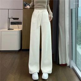 Women's Pants Women Trousers Chenille Corduroy Wide-leg Velvet Capris Autumn And Winter Thickened Narrow Straight S-4XL