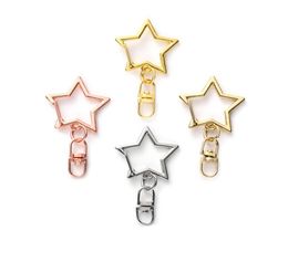 10 Pcs Lot Star Lanyard Metal Snap Hook Lobster Clasp Open Bezel Diy Accessories Bags Car Keychain Finding 4224mm4622220